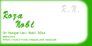 roza nobl business card