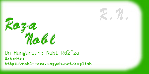 roza nobl business card